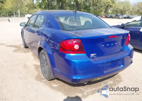 2013 Dodge Avenger Se V6 z USA, uszkodzony, nr VIN 1C3CDZAG7DN754253